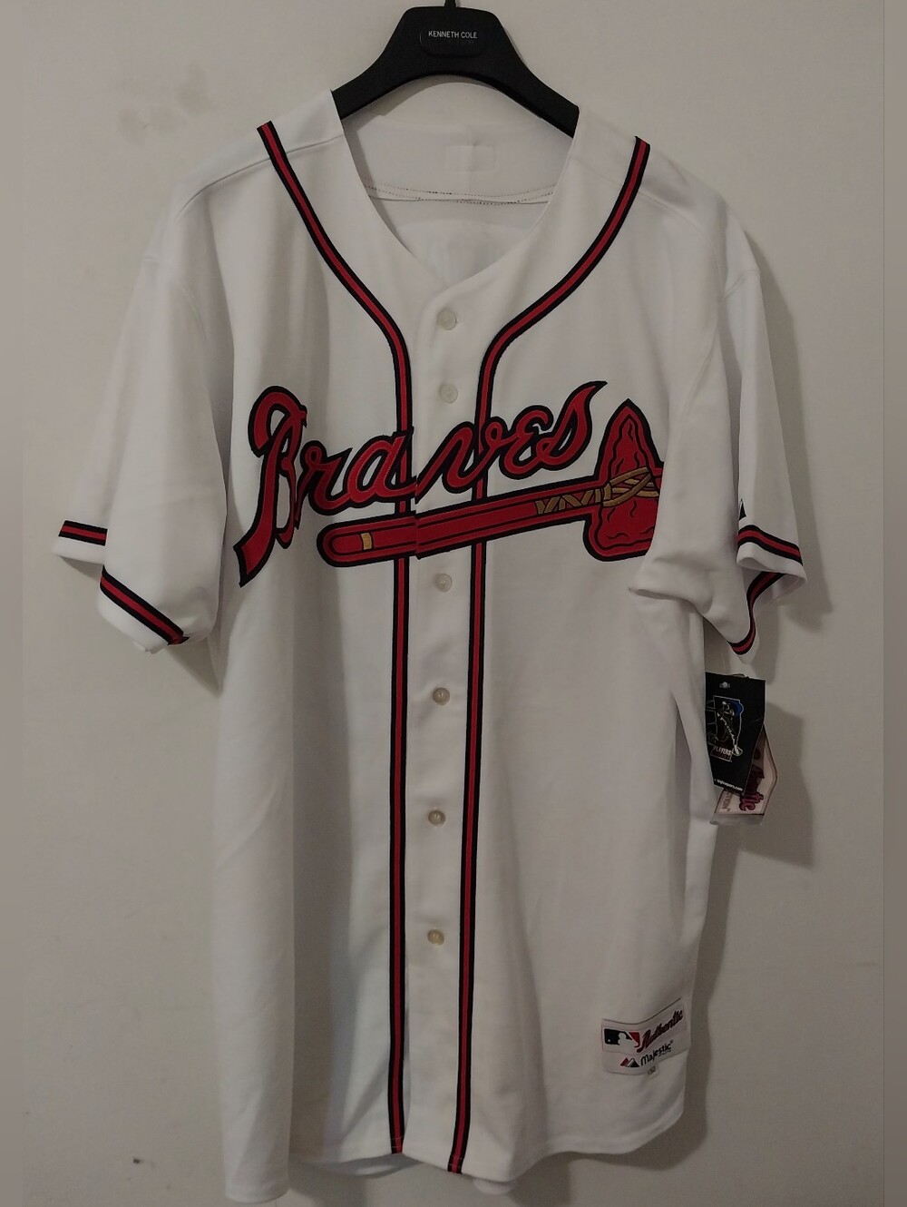 Majestic Authentic Atlanta Braves Andruw Jones Home Jersey Size 52